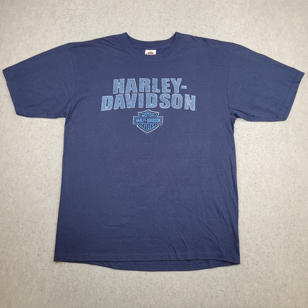 Vintage Harley Davidson Shirt Mens XL Blue Short Sleeve Crew Neck‎ Biker 2006